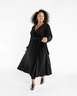 Ban.do Wrap Dress - Black Clothing