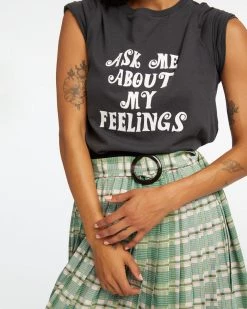 Ban.do Ask Me About My Feelings Tee - Vintage Black