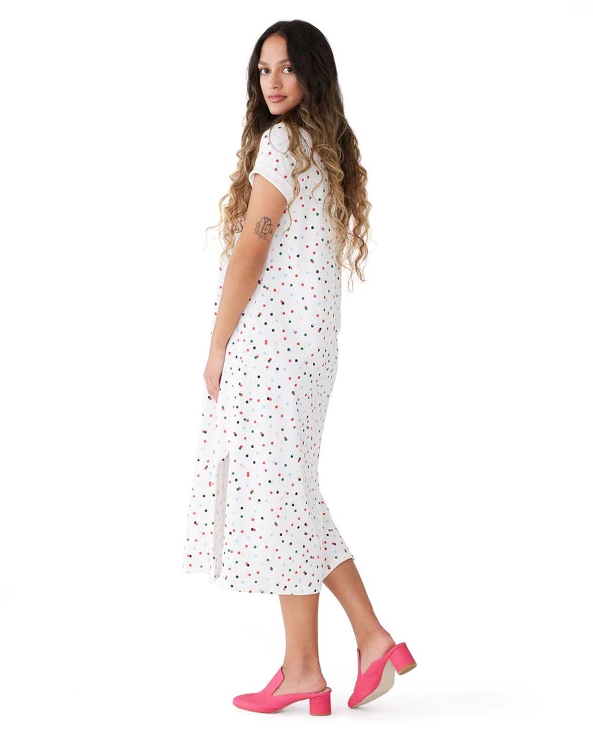 Ban.do Party Dots Midi Length Tee Dress 2 Ban.do Party Dots Midi Length Tee Dress