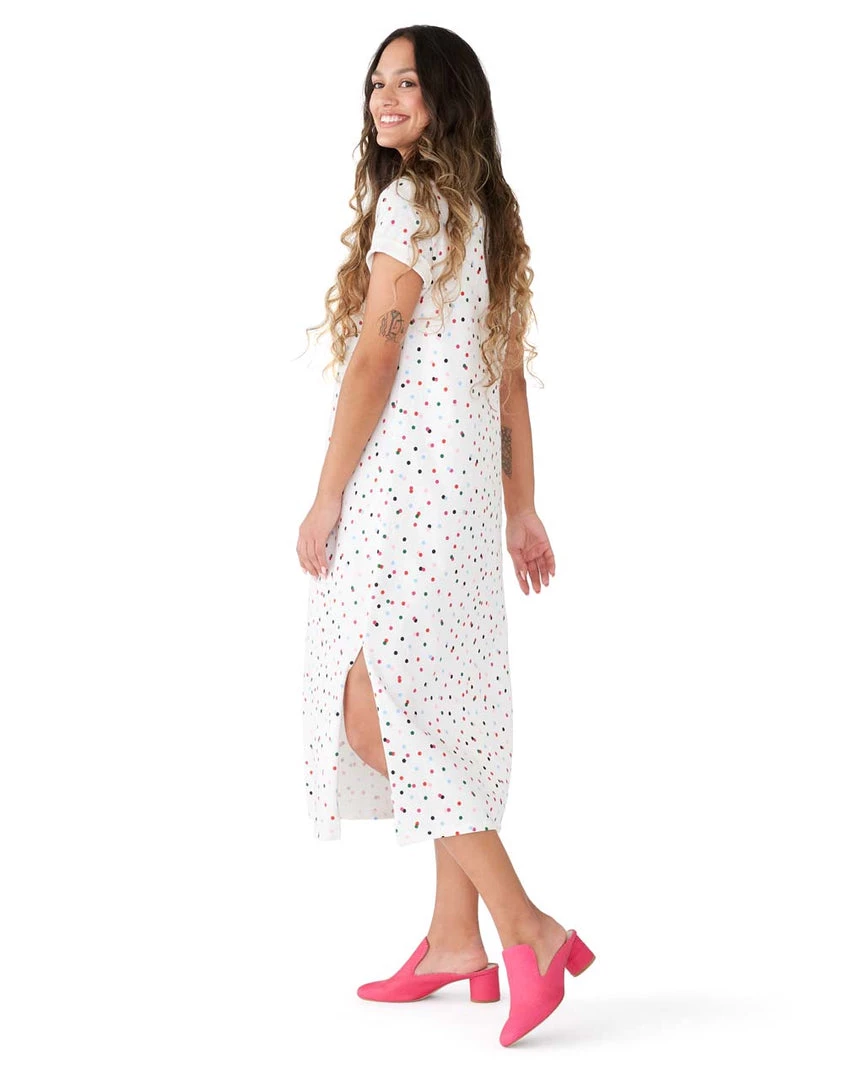 Ban.do Party Dots Midi Length Tee Dress 3 Ban.do Party Dots Midi Length Tee Dress