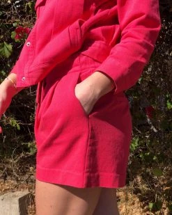 Pepa Loves Canvas Shorts - Coral