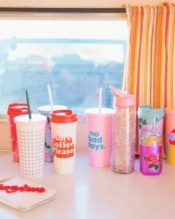 Ban.do Living Sip Sip Tumbler With Straw - Rose Parade 8 Ban.do Living Sip Sip Tumbler With Straw - Rose Parade