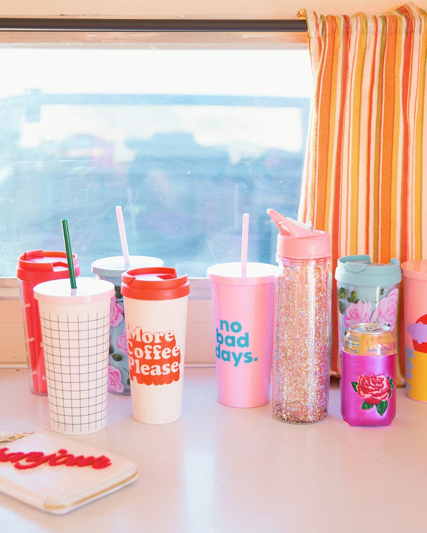 Ban.do Living Sip Sip Tumbler With Straw - Rose Parade 4 Ban.do Living Sip Sip Tumbler With Straw - Rose Parade