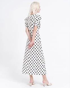 Glamorous Clothing Short Sleeve Spotted Maxi Dress