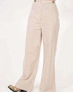 Saint Geraldine Spencer Mocha Pinstripe Pant