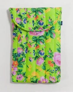 Baggu Puffy Laptop Sleeve 16" - Lime Rose Accessories