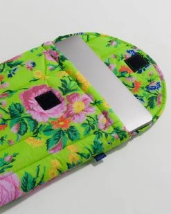 Baggu Puffy Laptop Sleeve 16" - Lime Rose Accessories