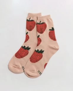 Baggu Crew Sock - Strawberry