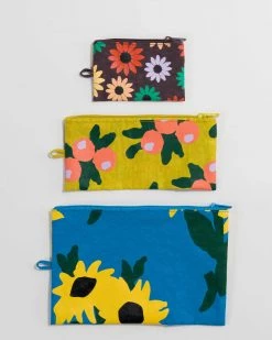 Baggu Flat Pouch Set - Wildflowers Accessories