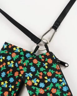 Baggu Lanyard Pouch Set - Black Calico Floral Accessories