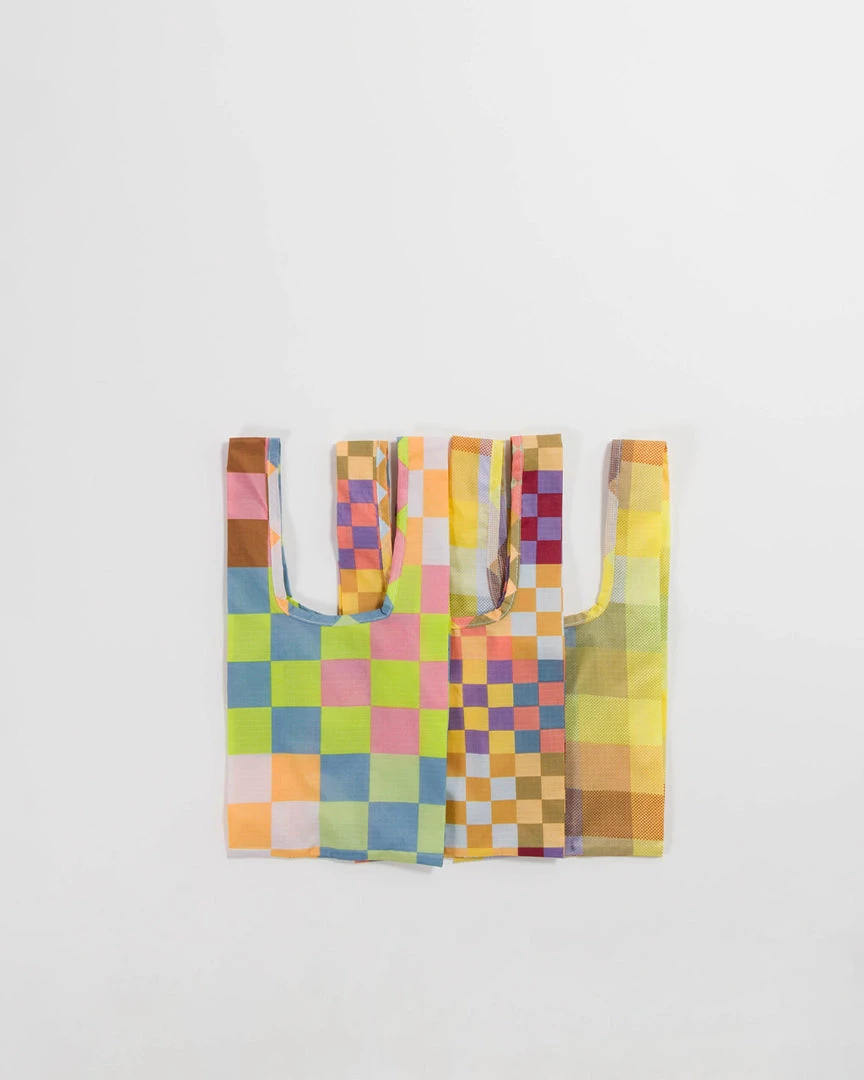 Accessories Mini Baggu Set Of 3 - Checks On Checks 3 Accessories Mini Baggu Set Of 3 - Checks On Checks