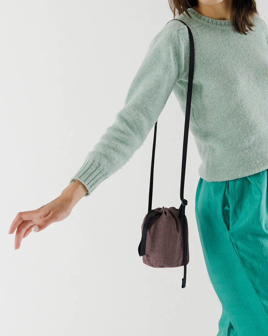 Baggu Mini Nylon Bucket Bag - Peppercorn Accessories 2 Baggu Mini Nylon Bucket Bag - Peppercorn Accessories