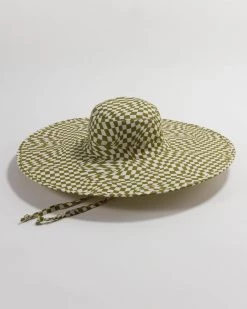 Baggu Packable Sun Hat - Moss Trippy Checker Accessories