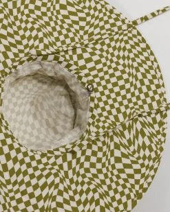 Baggu Packable Sun Hat - Moss Trippy Checker Accessories