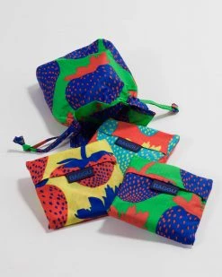 Standard Baggu Set Of 3 - Electric Strawberry