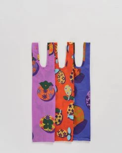 Accessories Wine Baggu Set Of 3 - Collaged Fruit