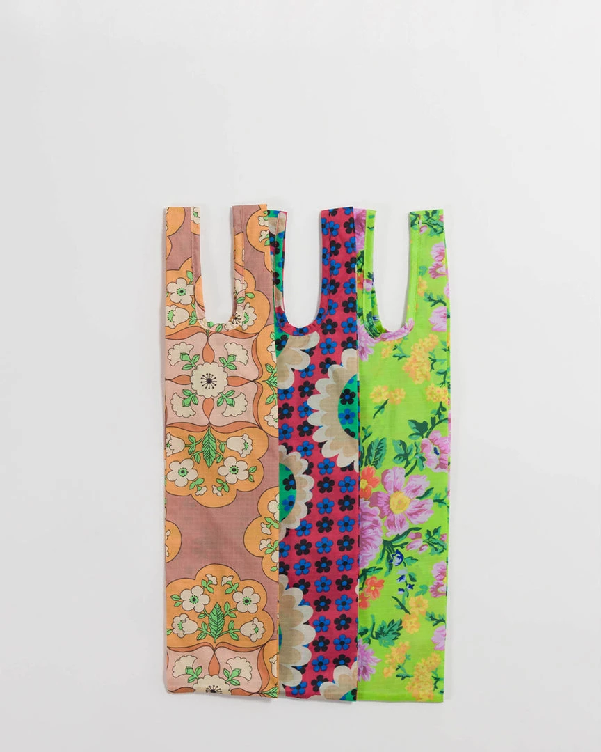 Wine Baggu Set Of 3 - Consignment Florals Accessories 1 Wine Baggu Set Of 3 - Consignment Florals Accessories