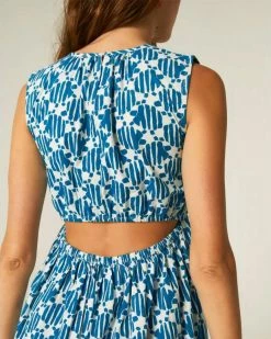 Compañía Fantástica Blue Print Dress Clothing