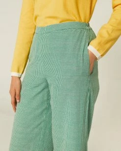 Compañía Fantástica Checks Trousers - Green Clothing