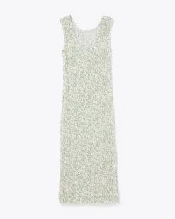 Compañía Fantástica Green Flowers Dress Clothing