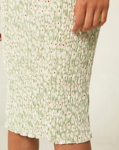 Compañía Fantástica Green Flowers Dress Clothing