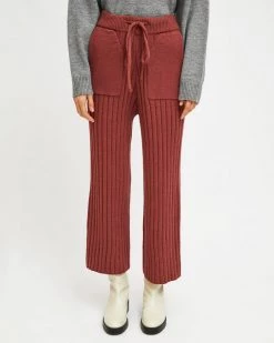 Compañía Fantástica Knit Rib Pants - Brown