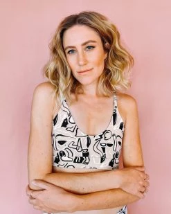 Dazey LA Scoop Swim/Stretch Top - Peace It Together Clothing