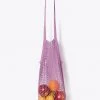 Ecobags Accessories Long Handle Market Collection String Bag - Raspberry