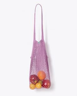 Ecobags Accessories Long Handle Market Collection String Bag - Raspberry