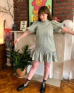 Ghospell Dawn Check Mini Dress