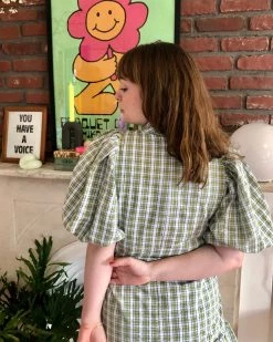 Ghospell Dawn Check Mini Dress