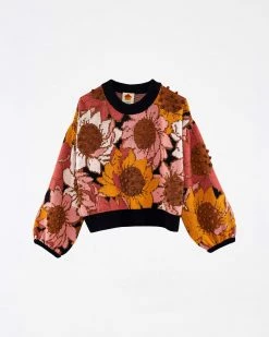 Farm Rio Colorful Sunflowers Sweater