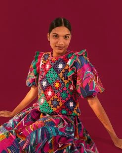 Farm Rio NEW Crochet Square Vest