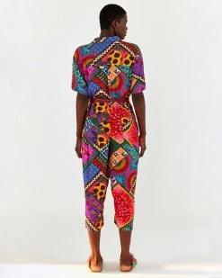 Farm Rio Dotted Patch Scarf Jumpsuit Clothing