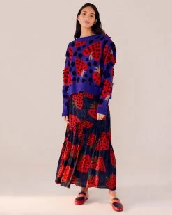 Farm Rio Maxi Heartberry Sweater Clothing