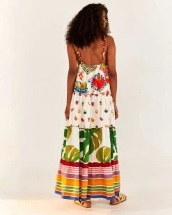 Farm Rio Mixed Picnic Maxi Dress