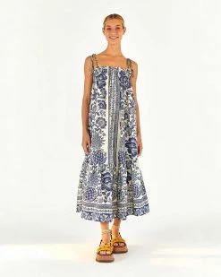 Farm Rio Pineapple Garden Midi Dress