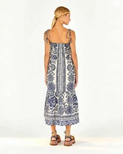 Farm Rio Pineapple Garden Midi Dress
