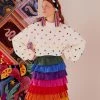 Farm Rio Rainbow Dots Sweater - Off White Clothing