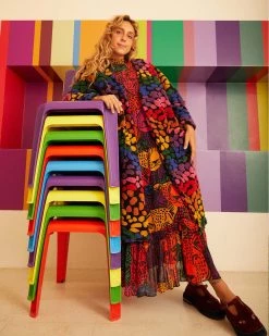 Farm Rio Rainbow Leopard Fleece Cardigan Clothing