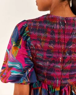 Farm Rio Rainbow Macaws Midi Dress