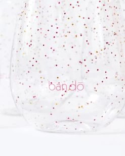 Ban.do Stemless Acrylic Wine Glass Set Of 4 - Glitter Infusion