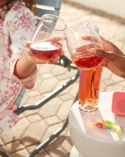 Ban.do Stemless Acrylic Wine Glass Set Of 4 - Glitter Infusion