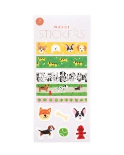Girl Of All Work Dogs Washi Stickers Planners + Desk