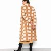 Glamorous Camel Check Coat Clothing
