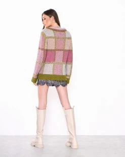 Glamorous Clothing Pink/Green Multi Sweater