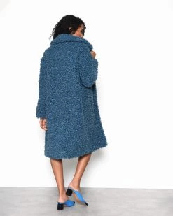 Glamorous Teal Coat Clothing