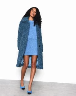 Glamorous Teal Coat Clothing