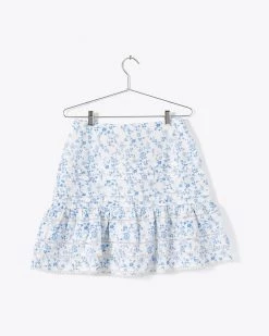 Glamorous Ruffle Trim Floral Skirt Clothing