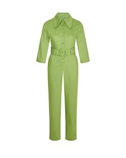 House Of Sunny Clothing Golden Years Coveralls - Grass Green